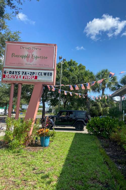 pineapple espresso drive thru